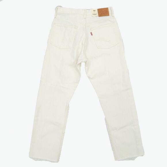 Levi's 501 Original Off White High Rise Straight Leg Jeans Size 28 - Picture 2 of 8